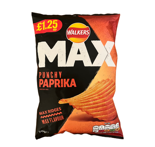 British Walkers Max Punchy Paprika Flavor 70g